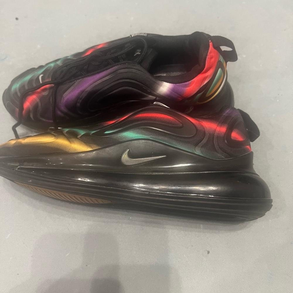 Nike Air Max with Red, Purple, and Gold Accents